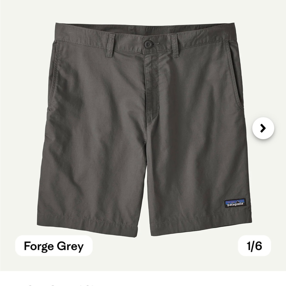 Patagonia Men's Lightweight All-Wear Hemp‎ Shorts in Forge Grey Size 36